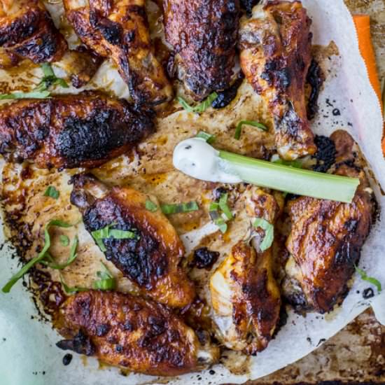 Buffalo Chicken Wings with Yoghurt - Recipe photo by WholesomeCook