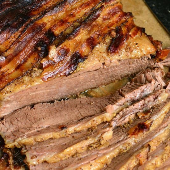 Bacon and Mustard Beef Brisket - Recipe photo by WillCookForSmiles