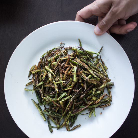 Crispy Fried Bhindi - Recipe photo by pakistaneats