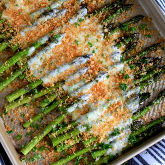 Roasted Mozzarella Asparagus - Recipe photo by byronethomas