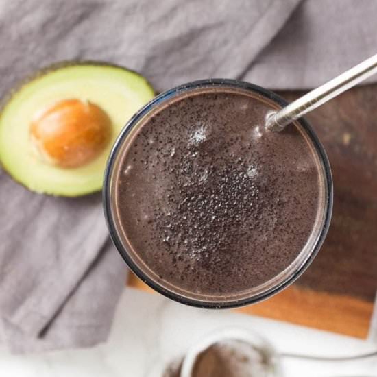 banana dark chocolate protein shake - Recipe photo by Wicked Spatula