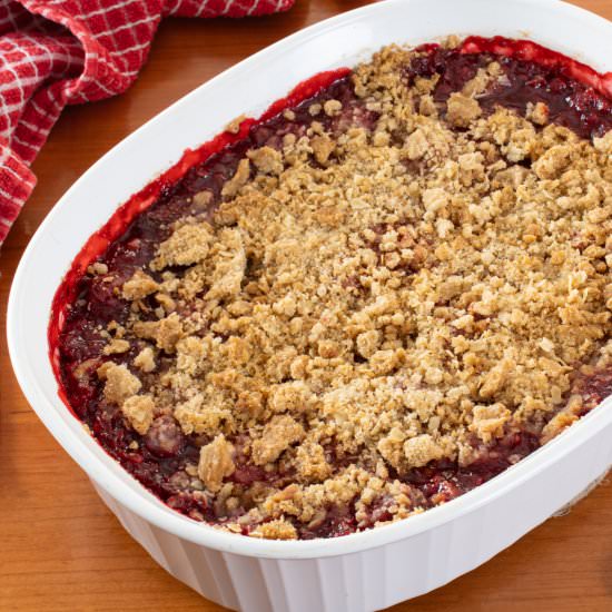 Strawberry Crisp - Recipe photo by For the Love of Cooking