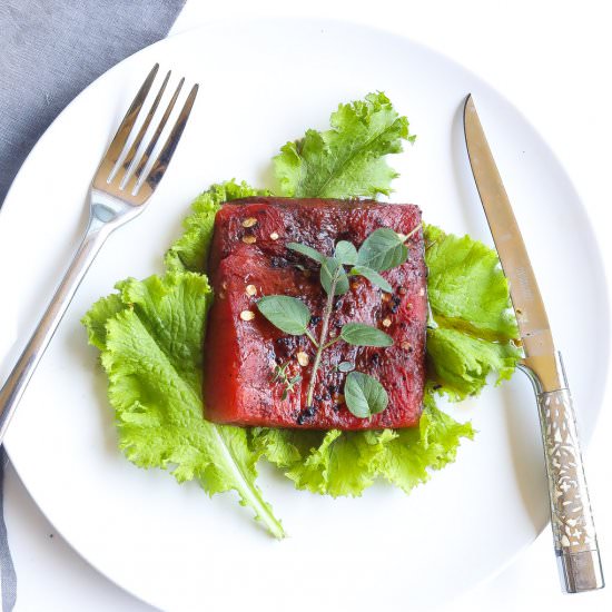 Roasted Watermelon Steak - Recipe photo by foodfidelity