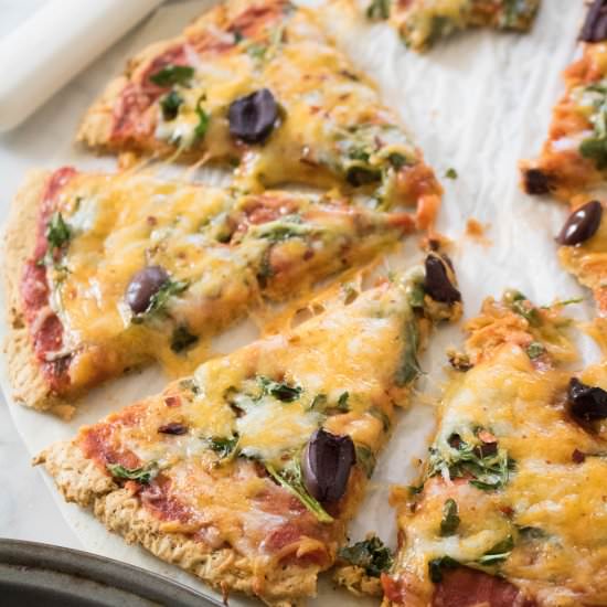 Gluten-free Chickpea Pizza Crust - Recipe photo by lifestyleofafoodie