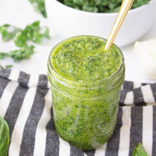 Vegan Kale Pesto - Recipe photo by This Savory Vegan