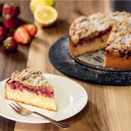 Strawberry Streusel Cake - Recipe photo by Home Cooking Adventure