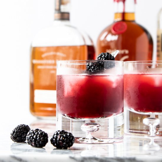Blackberry Whiskey Sour - Recipe photo by sidewalkshoes