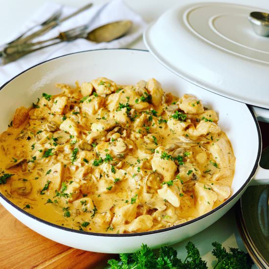 Creamy Chicken Stroganoff - Recipe photo by PetersFoodAdventures