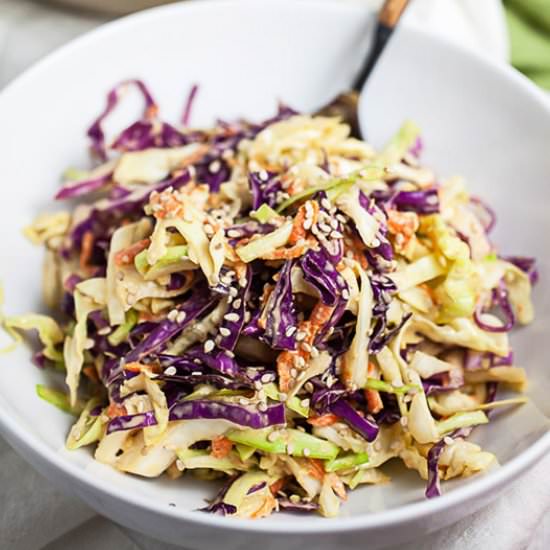 Asian Cabbage Slaw - Recipe photo by therusticfoodie
