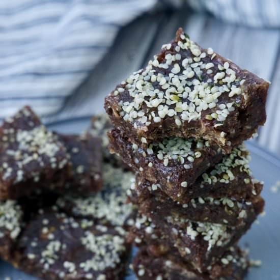 Raw Vegan 2 Bite Brownies - Recipe photo by HookedOnPlants