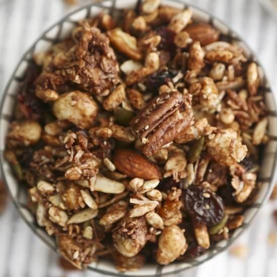 Healthy homemade chocolate granola - Recipe photo by Once a Foodie
