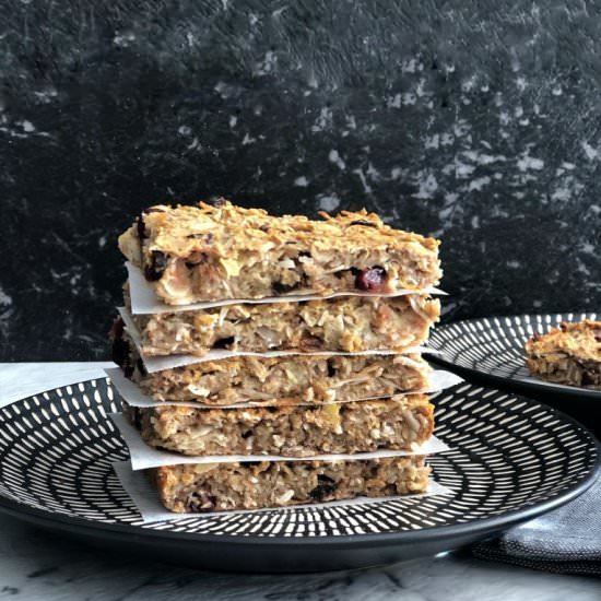 Fruit, oat and chia slice - Recipe photo by Once a Foodie