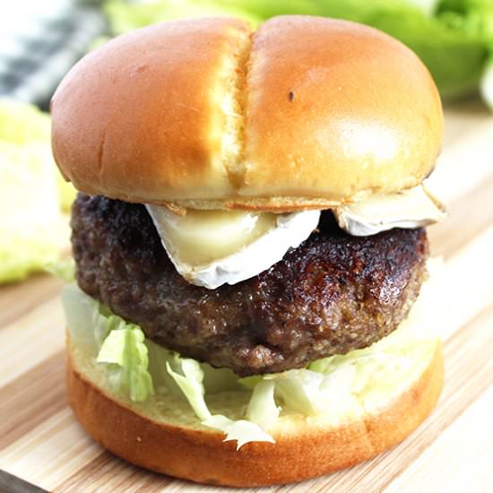 Honey Truffle Burger with Brie - Recipe photo by SlowThe CookDown