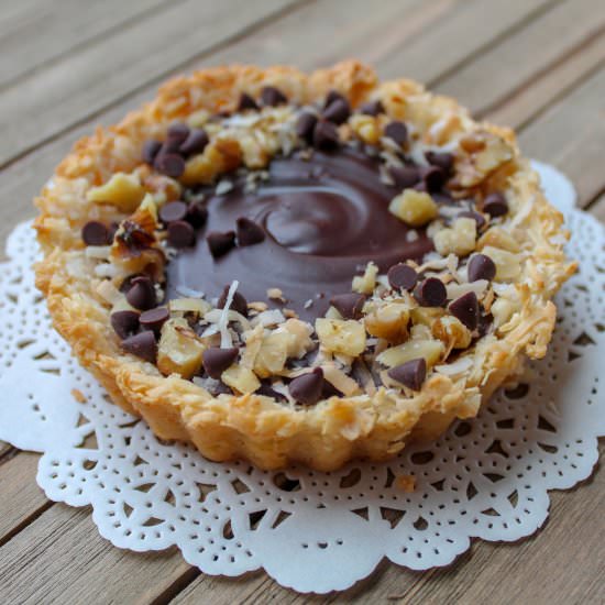 Chocolate coconut tart - Recipe photo by Recipesinspiredbymom