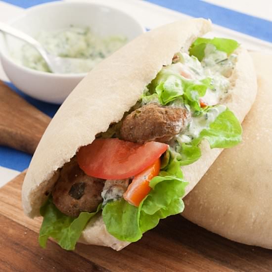 Low Fodmap Pork Gyros - Recipe photo by manusmenu