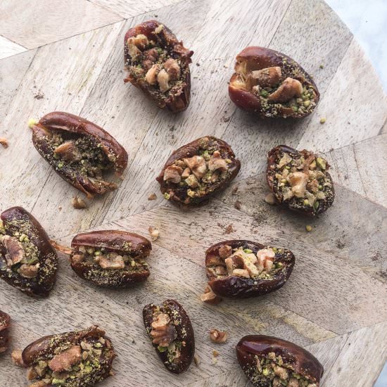 Stuffed Dates - Recipe photo by Veggiecurean