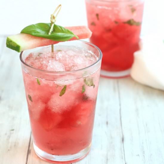 Watermelon Basil Mojitos - Recipe photo by Carefree Mermaid