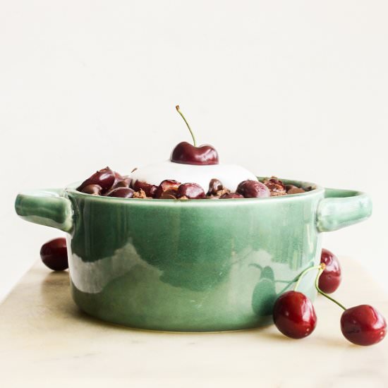 Black Forest Bread Pudding - Recipe photo by The Desserted Girl