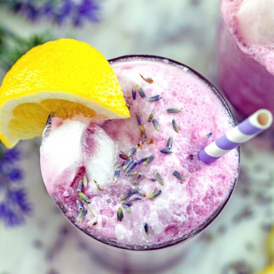 Lavender Lemonade Floats - Recipe photo by Wearenotmartha