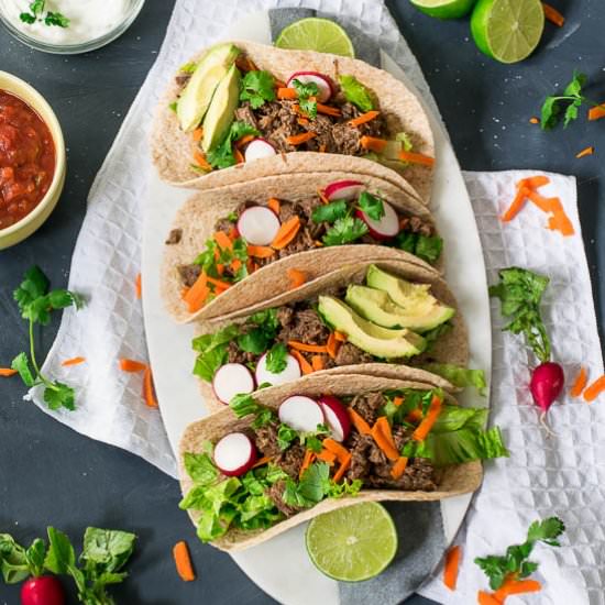 Instant Pot Beef Barbacoa Tacos - Recipe photo by loveinmyoven