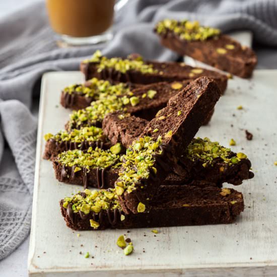 Pistachio Chocolate Biscotti - Recipe photo by sugarsaltmagic