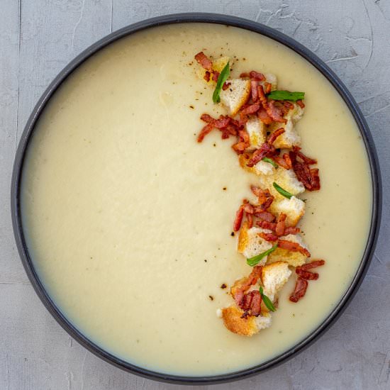 Cauliflower Bacon Soup - Recipe photo by AnotherFoodBlogger