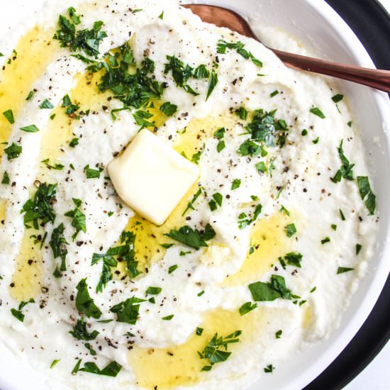 The Best Ever Cauliflower Mash - Recipe photo by TheBetteredBlondie