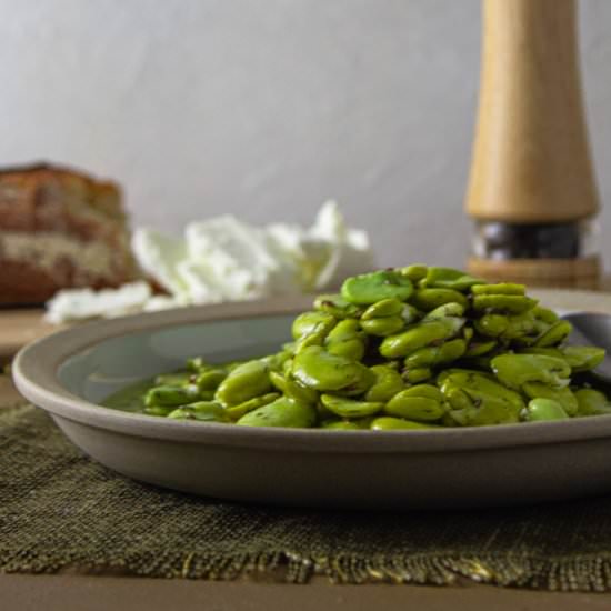 Marinated Fava Beans - Recipe photo by twistsandzests