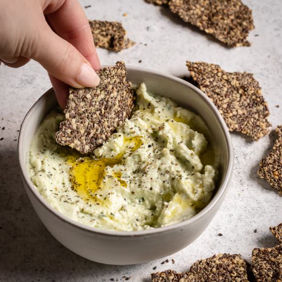 Crunchy Seed Crackers and Ricotta - Recipe photo by Inspector Gorgeous