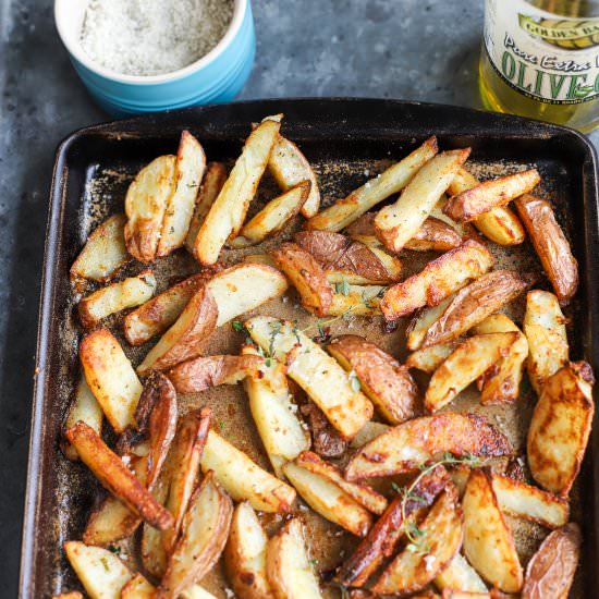 Baked Parmesan Herb-Seasoned Fries - Recipe photo by goldenbarrel