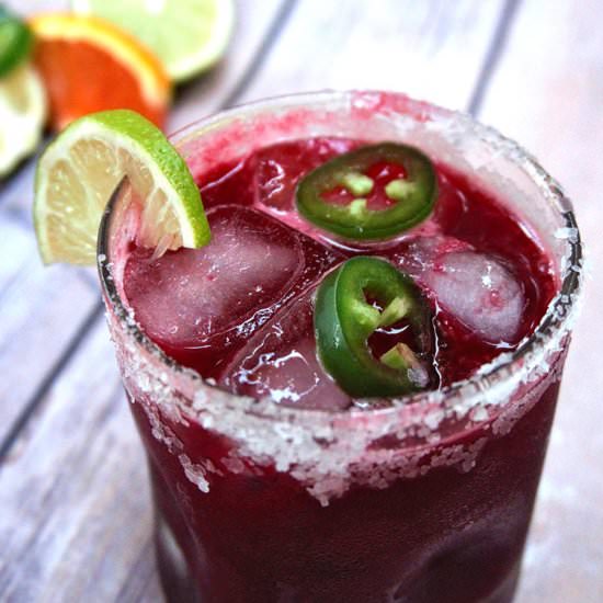 Beet, Mezcal & Jalapeno Margarita - Recipe photo by JustBeetIt