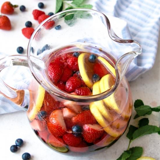 Berry Rose Sangria - Recipe photo by honeyandbirch