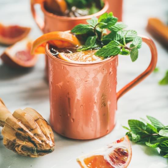 Blood Orange &Pom Moscow Mule - Recipe photo by peasantsdaughter