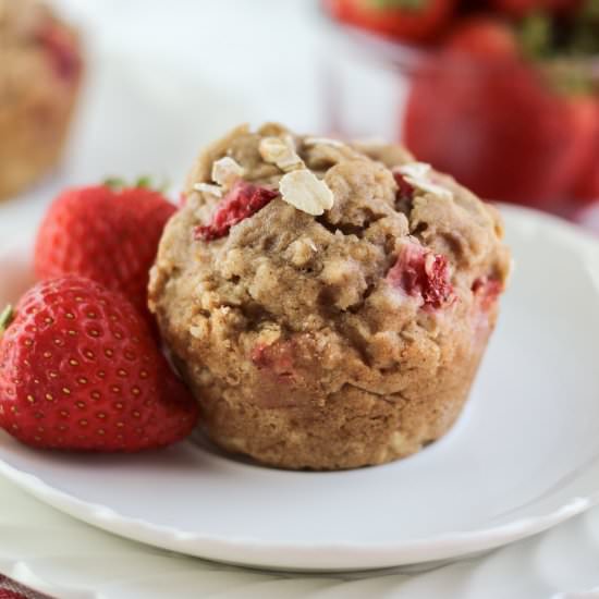 Double Strawberry Oat Muffins - Recipe photo by milehighmitts