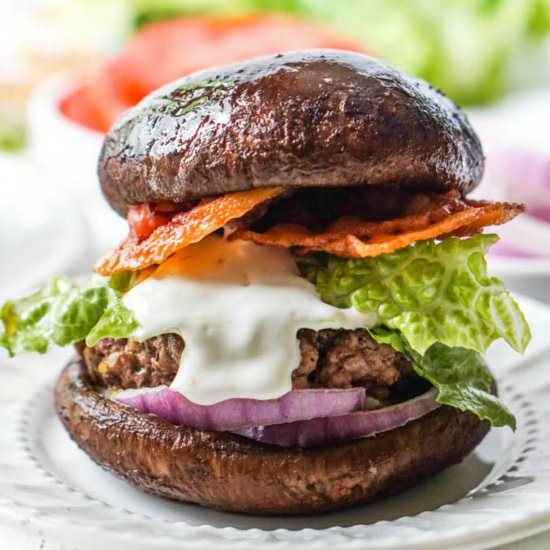 Bacon Blue Cheese Keto Burger - Recipe photo by MyLifeCookbook