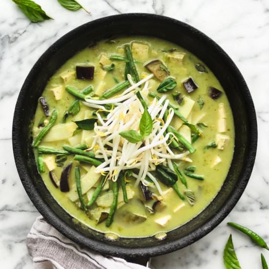 Thai Green Curry | Vegan - Recipe photo by The Plant Riot