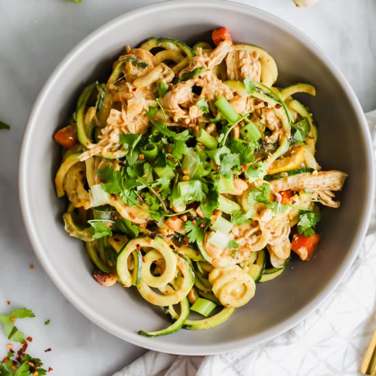 Pad Thai with Zucchini Noodles - Recipe photo by ourbalancedbowl