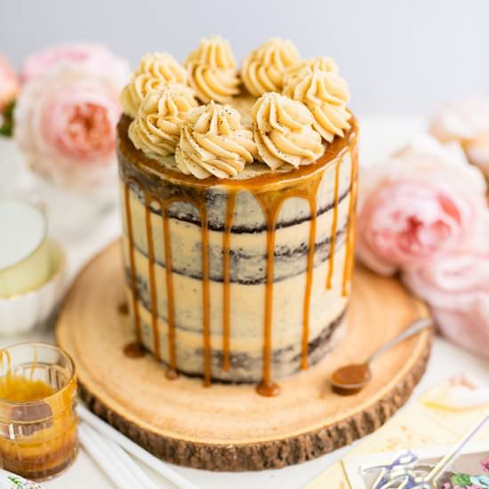 Salted Caramel Cake - Recipe photo by supergoldenbakes