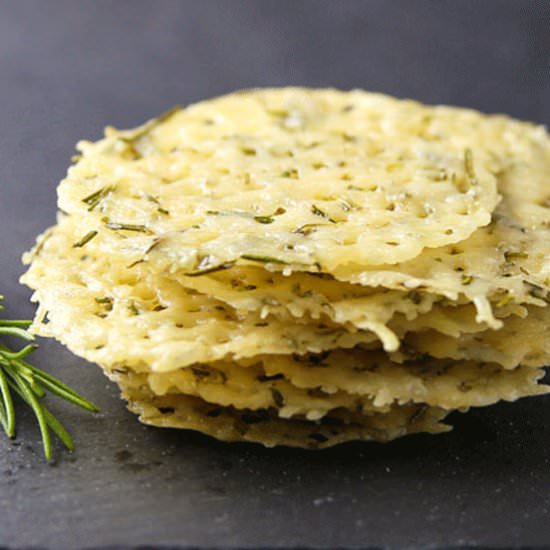 Rosemary Parmesan Crisps - Recipe photo by Tastefulventure