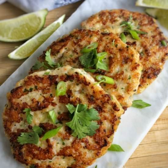 Cilantro Lime Shrimp Burgers - Recipe photo by thymeandjoy
