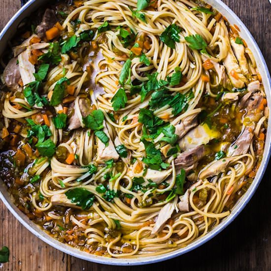 Chicken Noodle Soup with Egg Noodle - Recipe photo by SundaySupper