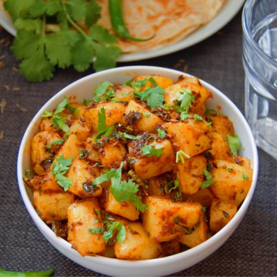 Jeera Aloo (Stir fried potatoes) - Recipe photo by Flavours Treat