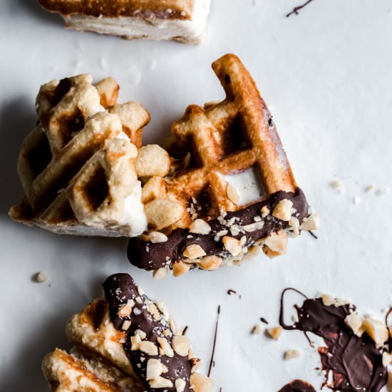 Keto Waffle Ice Cream Sandwich - Recipe photo by Inspector Gorgeous