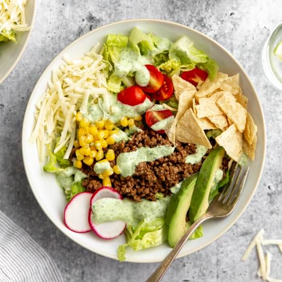 Healthy Taco Salad - Recipe photo by FromScratchFast