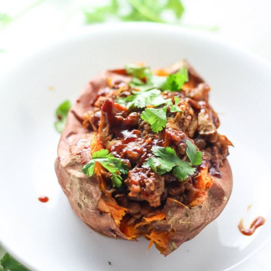 BBQ Stuffed Sweet Potatoes - Recipe photo by VeganWithCurves
