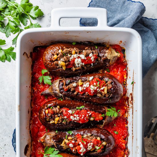 Middle Eastern Stuffed Eggplant - Recipe photo by olive_and_mango
