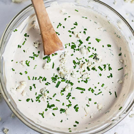 Homemade Blue Cheese Dressing - Recipe photo by therusticfoodie