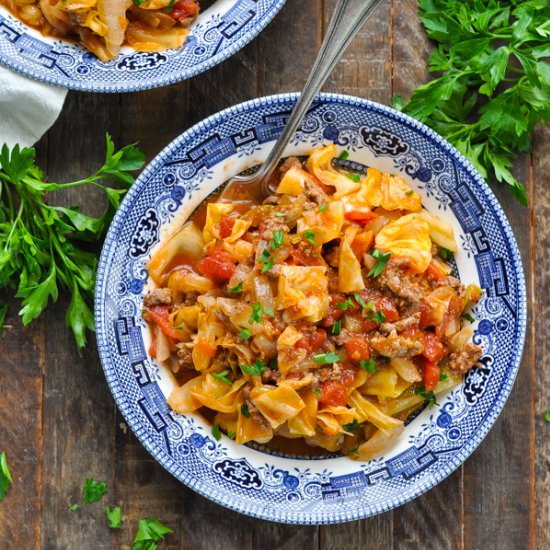 Stuffed Cabbage Roll in a Bowl - Recipe photo by The Seasoned Mom