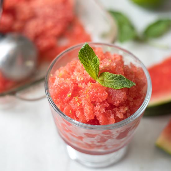 Watermelon Granita - Recipe photo by amindfullmom
