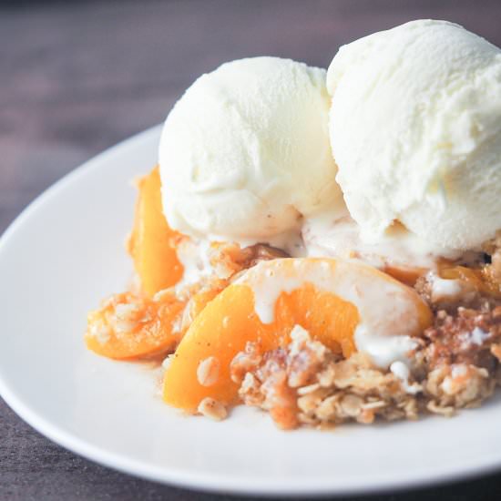 IP Spiced Peach Crisp - Recipe photo by Mondayismeatloaf